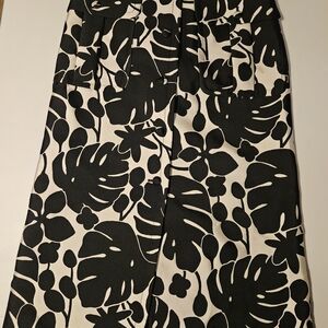 Kate Spade Monochrome Leaf Pattern Skirt